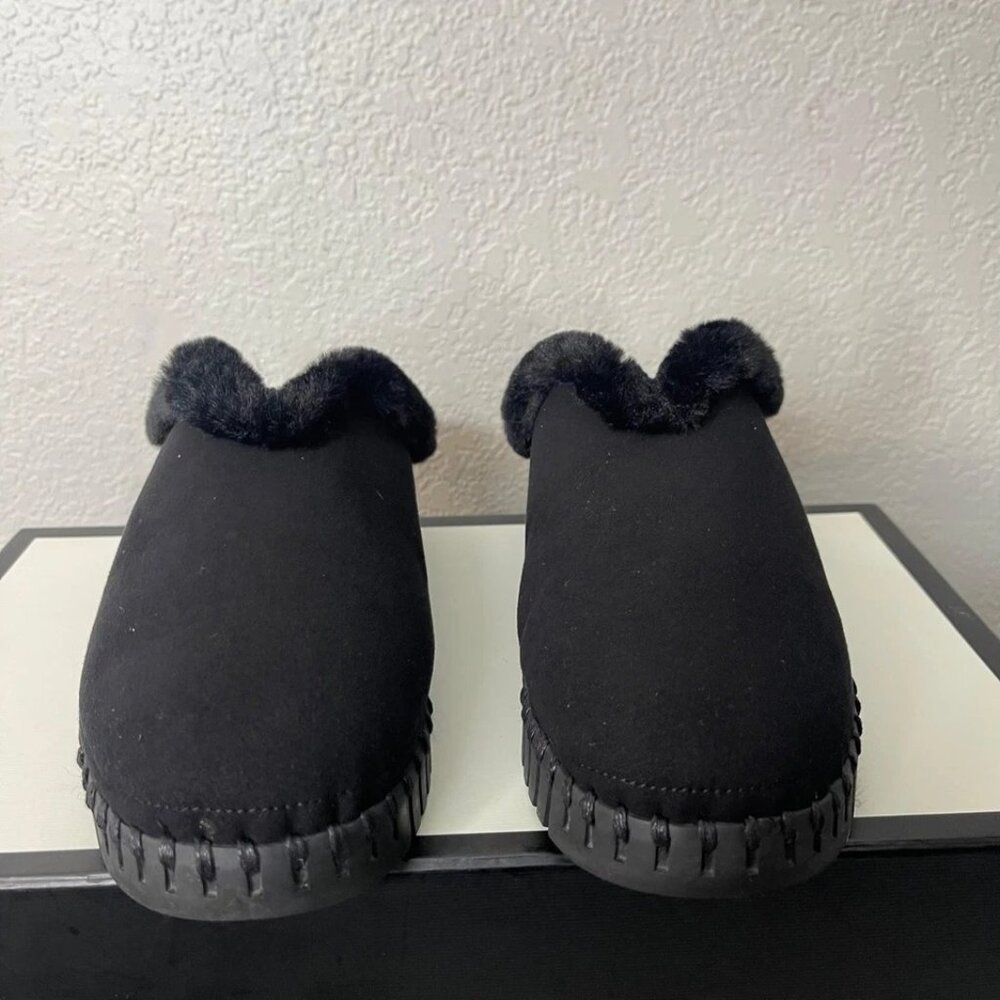 Ilse Jacobsen Tulip 3050 Faux Shearling Black Slipper Women's 39โ EU/8.5-9 US